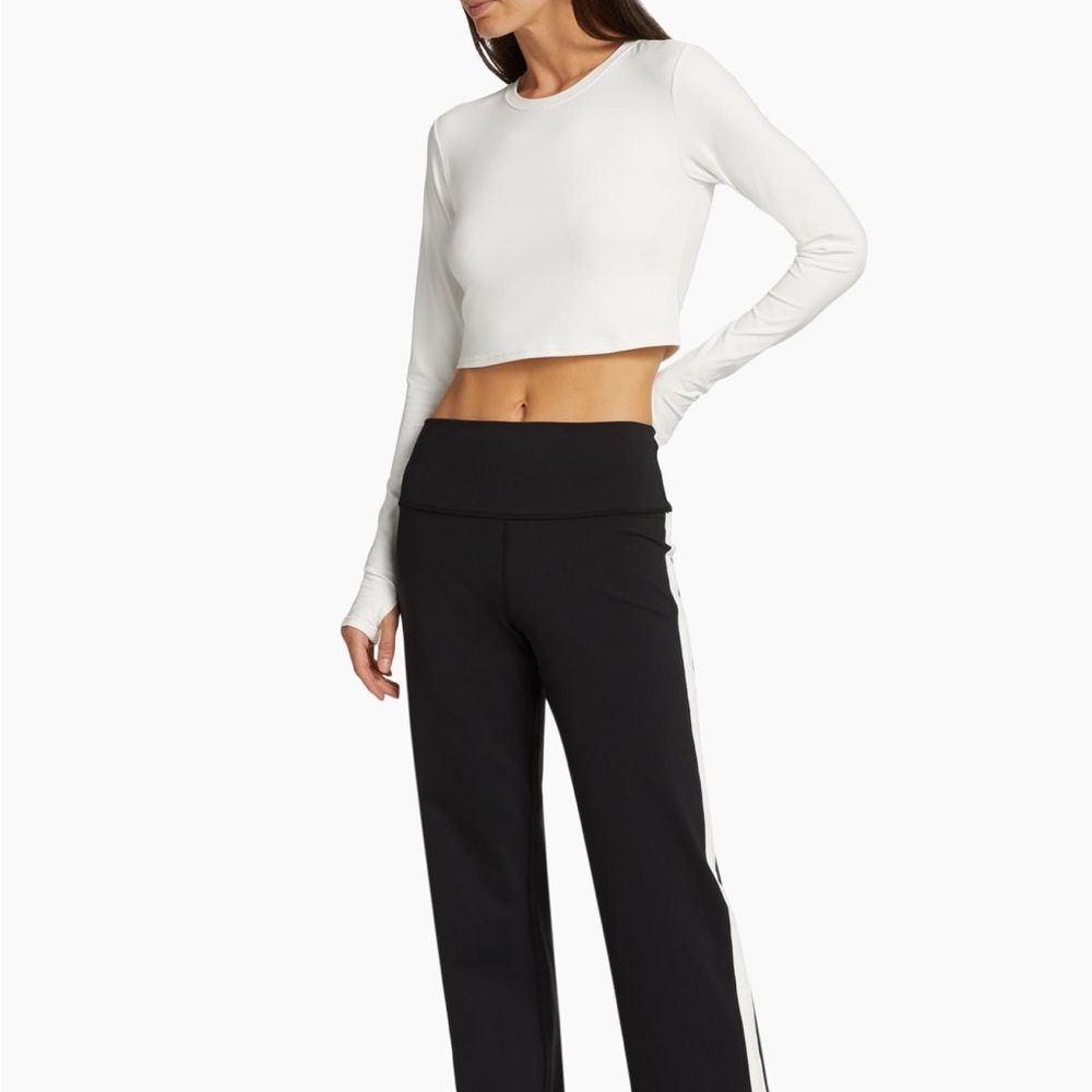 Splits59 White Long Sleeve Crop Top